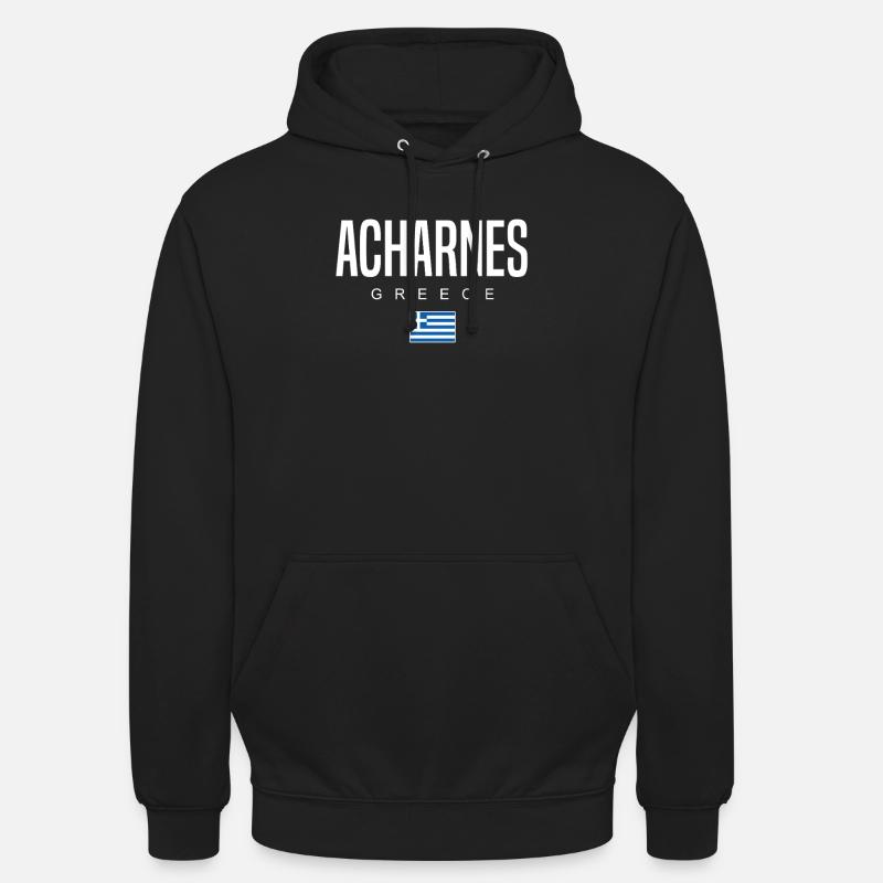 Acharnes, Grèce - Sweat-shirt à capuche unisexe - noir