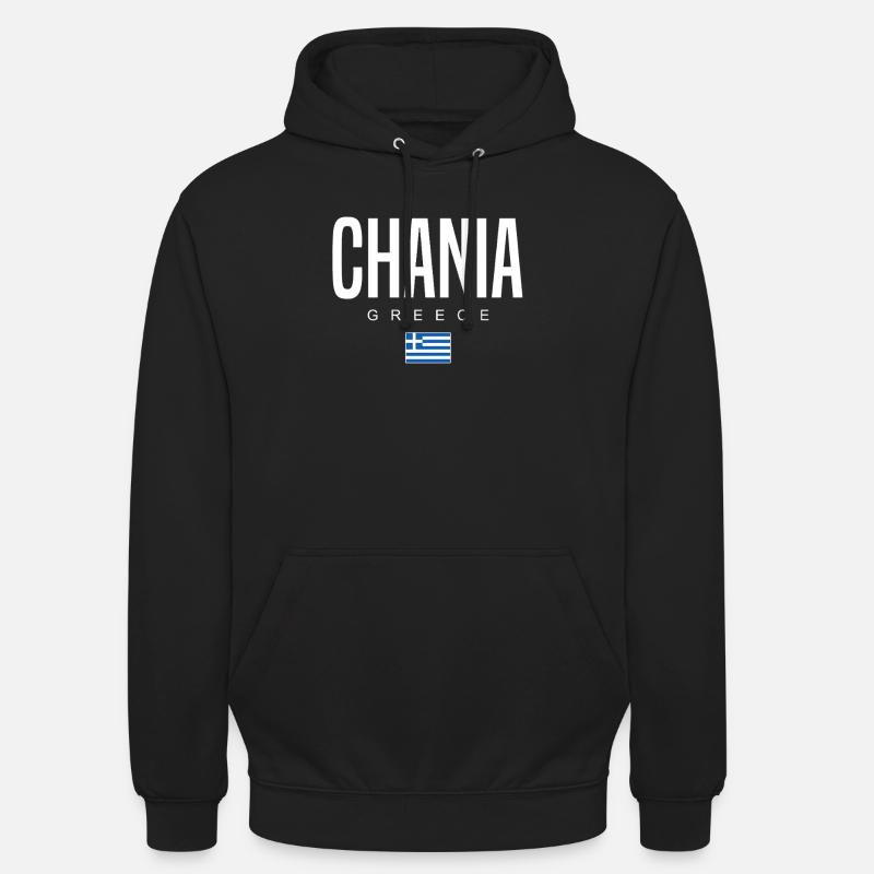 La Canée, Grèce - Sweat-shirt à capuche unisexe - noir