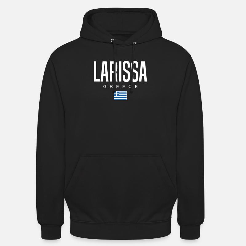 Larissa, Grèce - Sweat-shirt à capuche unisexe - noir