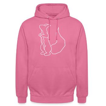 Eichhörnchen - Unisex Hoodie - Pink - Vorne - Alina (178cm) & Michal (187cm)