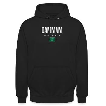 Dammam, Saudi Arabia - Unisex Hoodie - black - Front - Alina (178cm) & Michal (187cm)