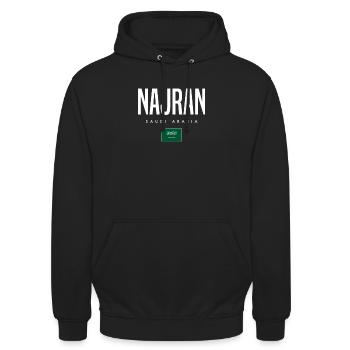 Najran, Saudi Arabia - Unisex Hoodie - black - Front - Alina (178cm) & Michal (187cm)