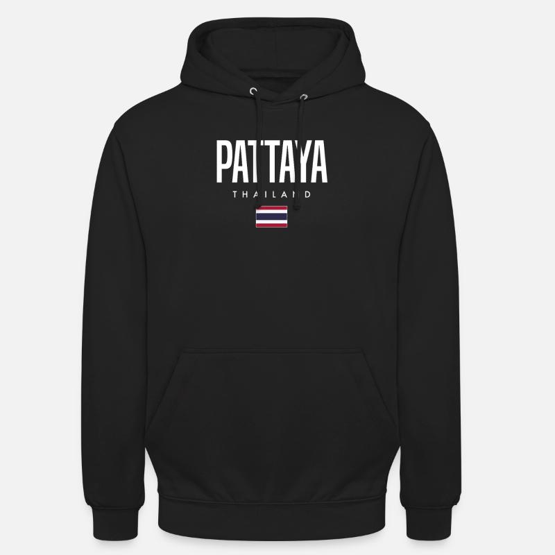 Pattaya, Thaïlande - Sweat-shirt à capuche unisexe - noir
