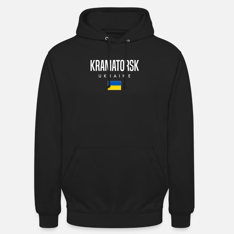 Kramatorsk, Ukraine - Sweat-shirt à capuche unisexe - noir