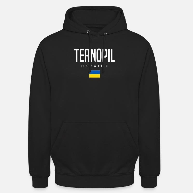 Ternopil, Ukraine - Sweat-shirt à capuche unisexe - noir