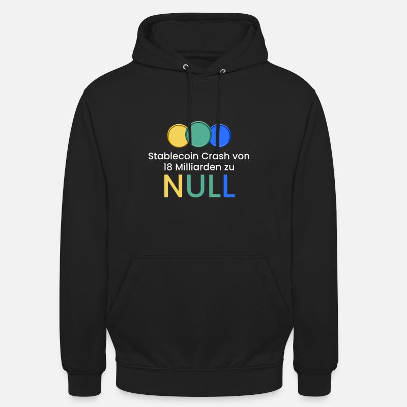 Stablecoin Crash zu NULL - Unisex Hoodie - Schwarz