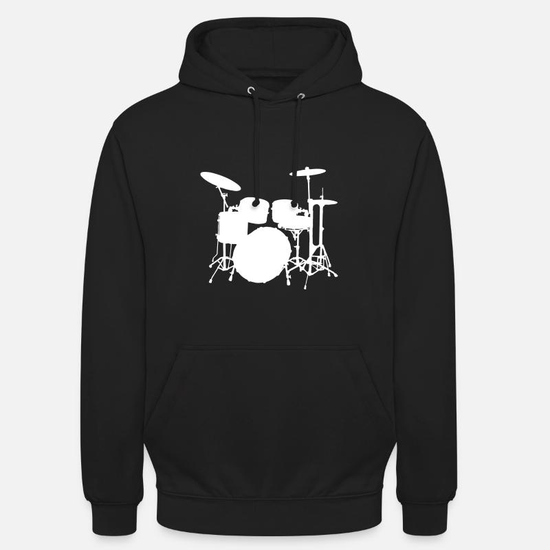 Schlagzeug Drumset - Unisex Hoodie - Schwarz