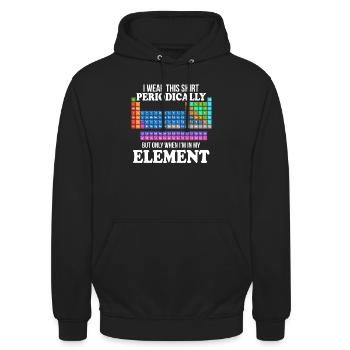Tableau périodique de chimie - Sweat-shirt à capuche unisexe - noir - Devant - Alina (178cm) & Michal (187cm)