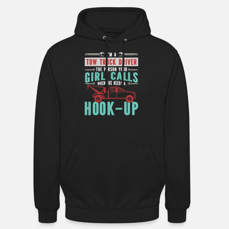 Abschleppdienst Abschleppwagen Geschenk - Unisex Hoodie - Schwarz