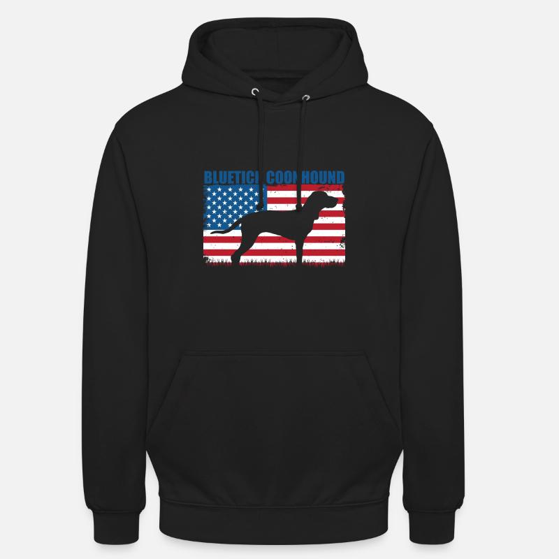 Bluetick Coonhound Chien - Sweat-shirt à capuche unisexe - noir