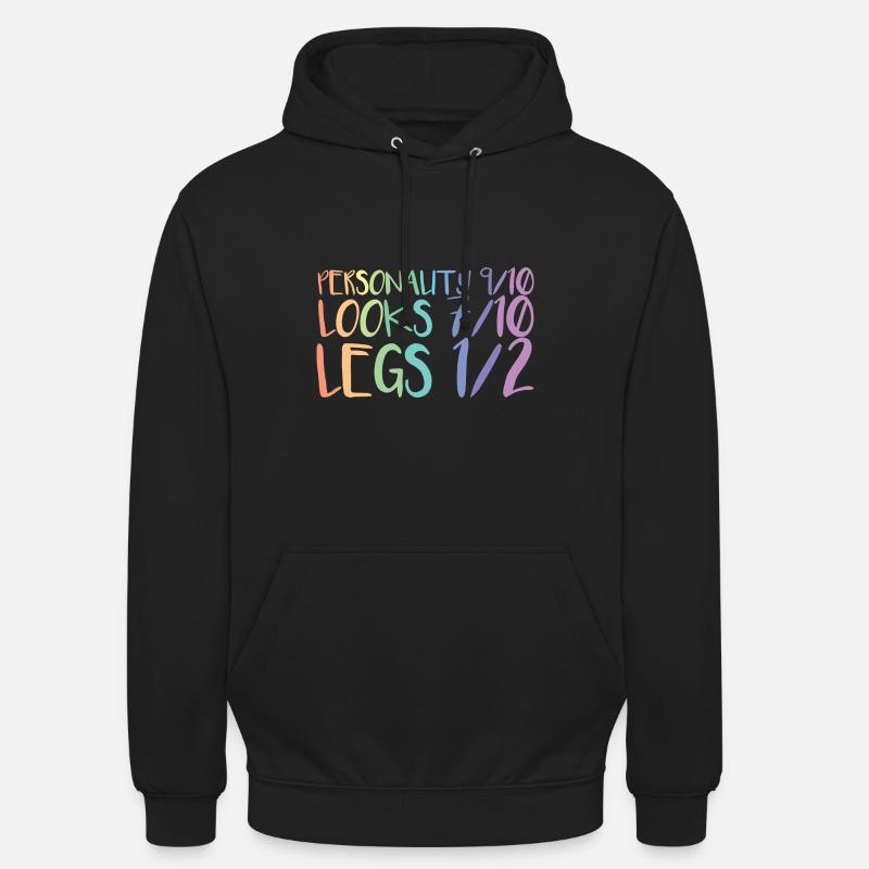 Rollstuhl Rollstuhlfahrer Amputation Bein - Unisex Hoodie - Schwarz