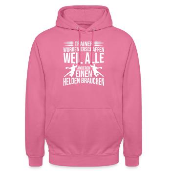 Handball Trainer I Handballer Jugendtrainer - Unisex Hoodie - Pink - Vorne - Alina (178cm) & Michal (187cm)