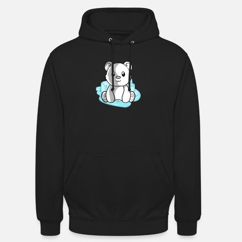 Eisbär Polarbär - Unisex Hoodie - Schwarz