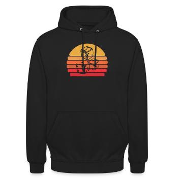 Retro Vintage Board Game - Unisex Hoodie - black - Front - Alina (178cm) & Michal (187cm)