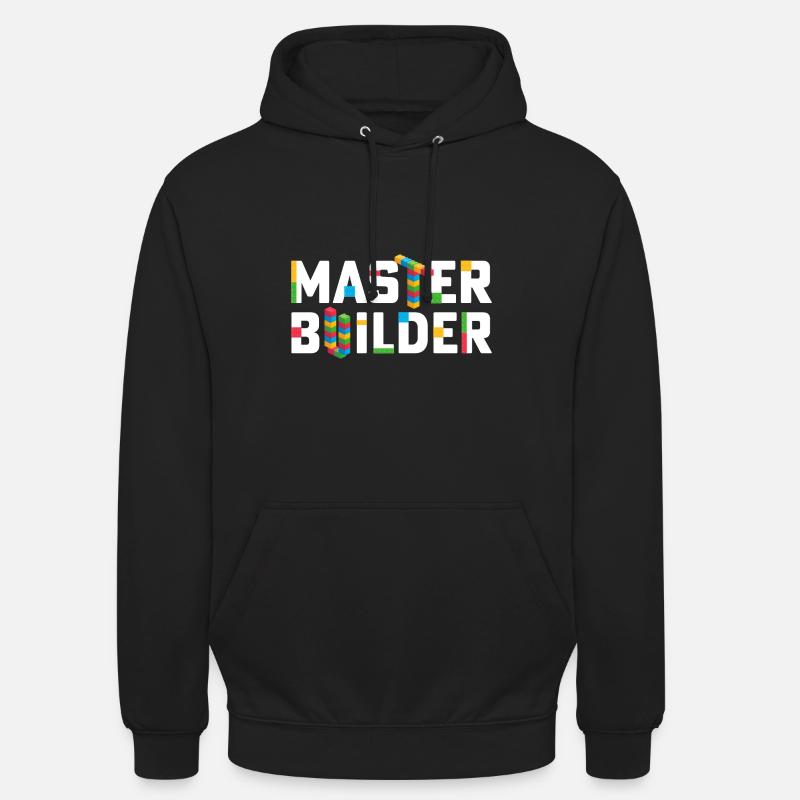 Master Builder Building Blocks Brick Builders Dad - Unisex Hoodie - black