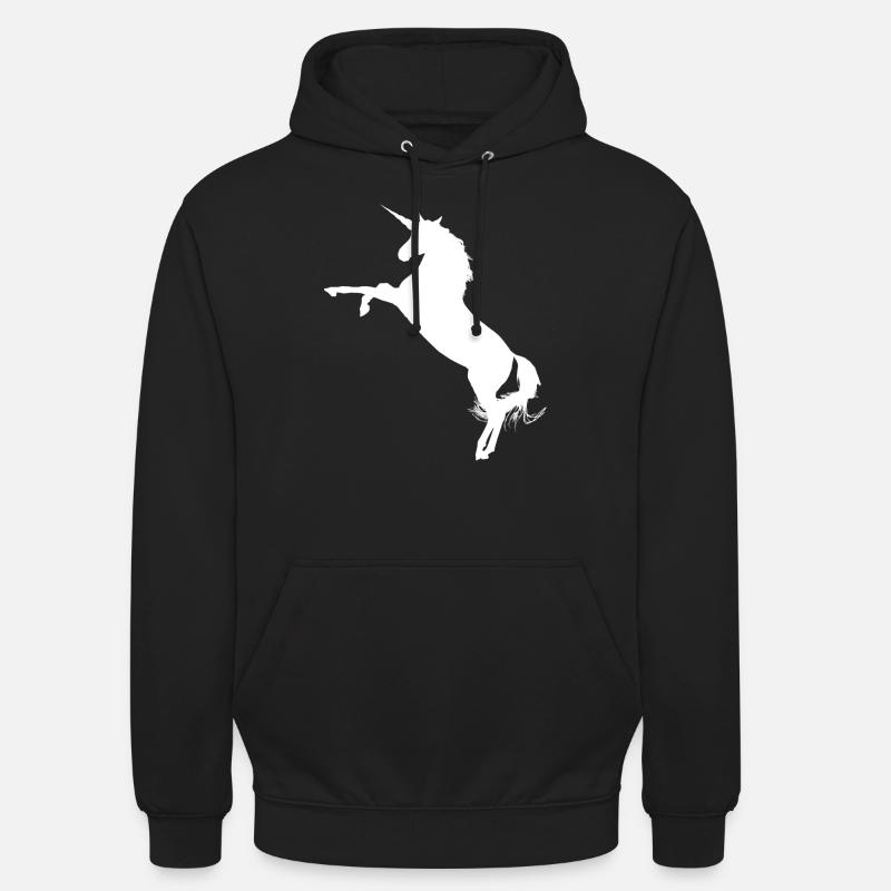 Schlichtes Einhorn Geschenkidee - Unisex Hoodie - Schwarz
