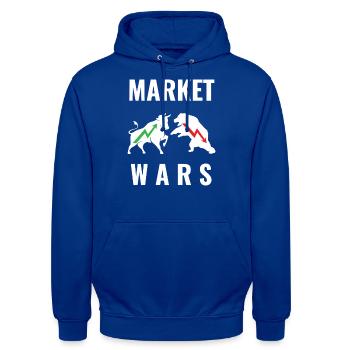 MARKET WARS - Unisex Hoodie - Royalblau - Vorne - Alina (178cm) & Michal (187cm)