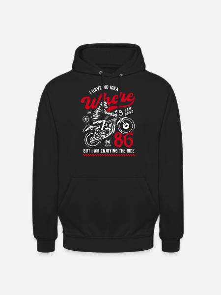 23F 0352 bk - Hættetrøje unisex - sort