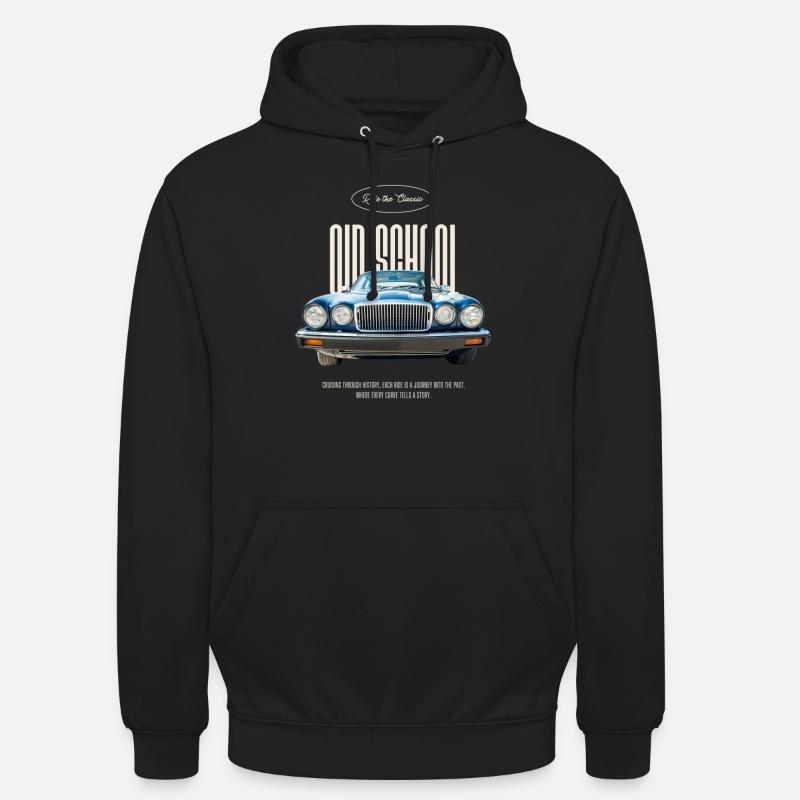 Muscle car à l’ancienne - Sweat-shirt à capuche unisexe - noir