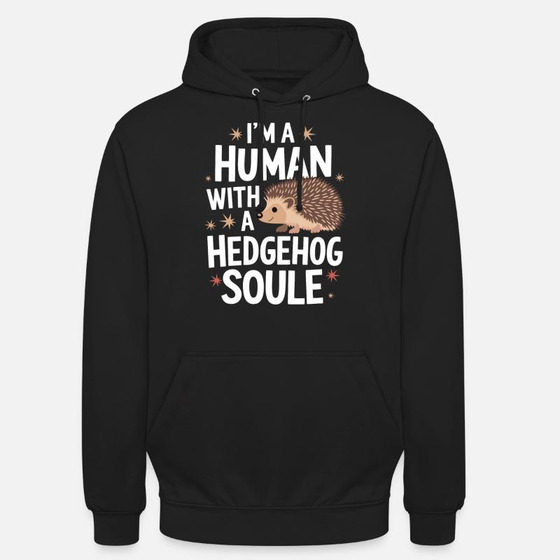 hérisson animal épineux hérisson - Sweat-shirt à capuche unisexe - noir