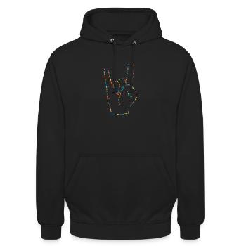 Heavy Metal - Unisex Hoodie - Schwarz - Vorne - Alina (178cm) & Michal (187cm)