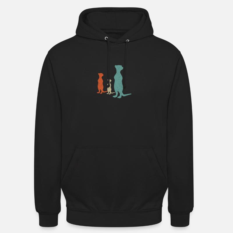 Suricates - Sweat-shirt à capuche unisexe - noir