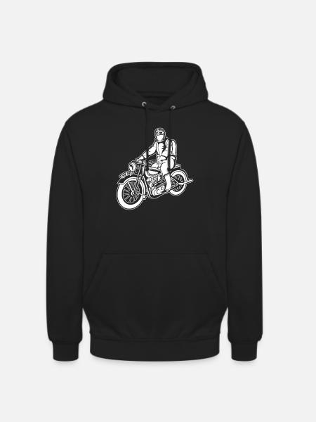 Chopper / Motorcycle 04_wei ß - Unisex Hoodie - black
