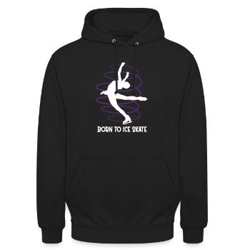 Né pour le patinage artistique Patinage artistique Patinage artistique - Sweat-shirt à capuche unisexe - noir - Devant - Alina (178cm) & Michal (187cm)