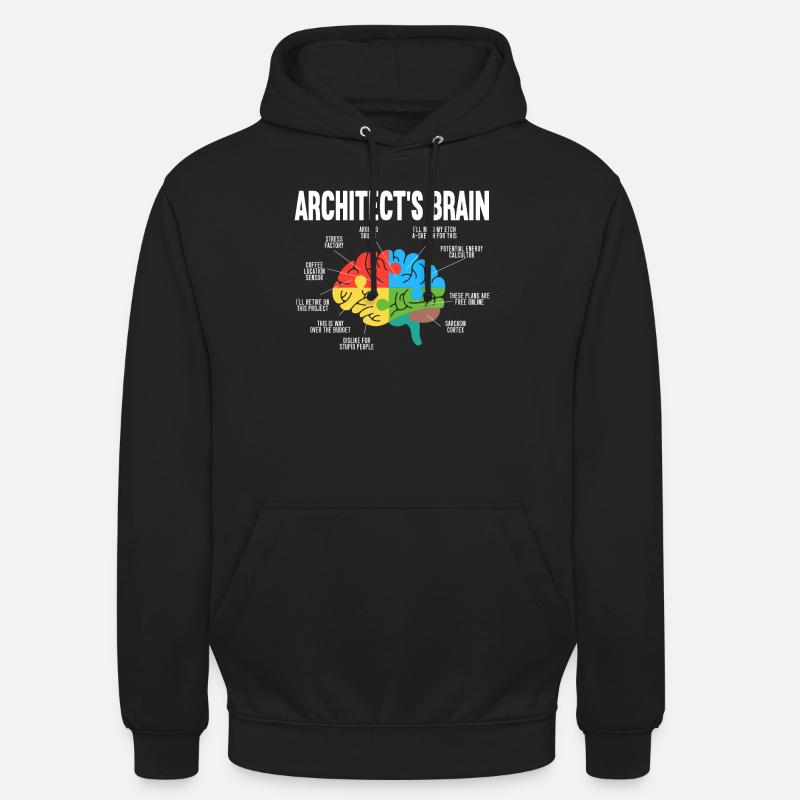 Architecte d’architecte Architecte Architecture Architecte - Sweat-shirt à capuche unisexe - noir
