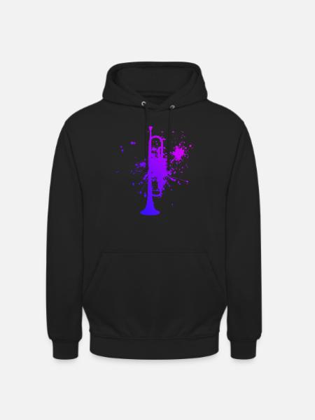Jazz Trompette Trompette Trompette Trompette - Sweat-shirt à capuche unisexe - noir