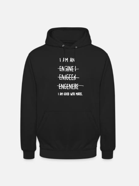 Funny ingeniør student matematik fysik gave - Hættetrøje unisex - sort