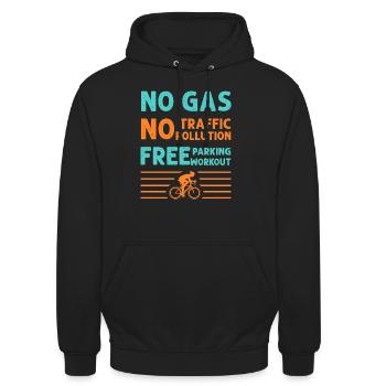 Fahrrad - Unisex Hoodie - Schwarz - Vorne - Alina (178cm) & Michal (187cm)