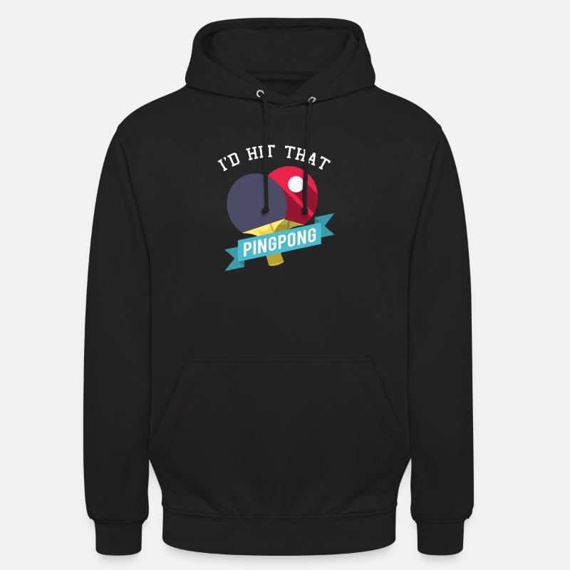 tennis de table - Sweat-shirt à capuche unisexe - noir