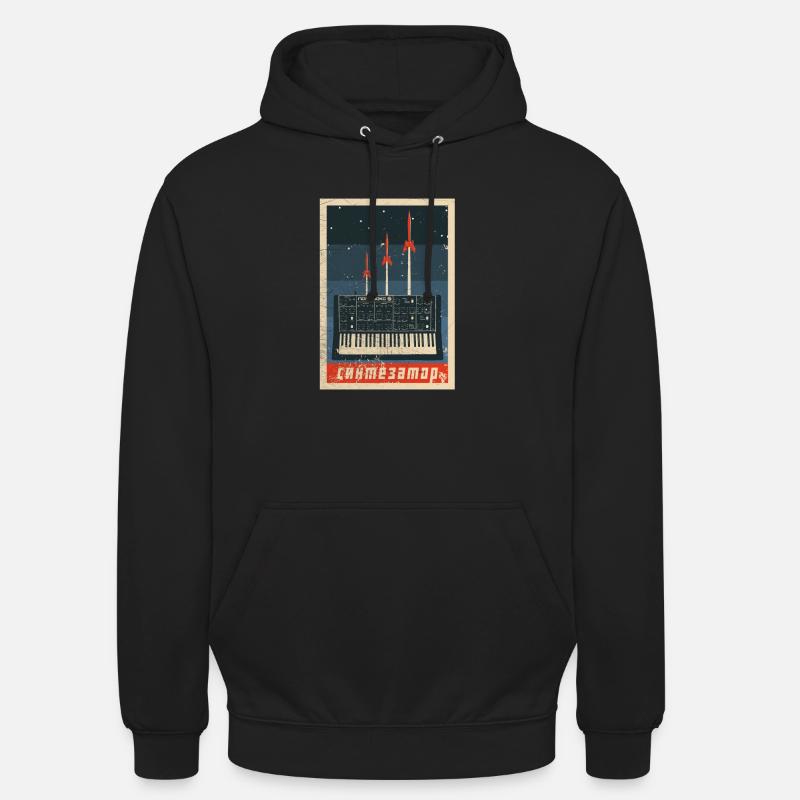 Vintage Soviet Synthesizer - Analog USSR design - Unisex Hoodie - black