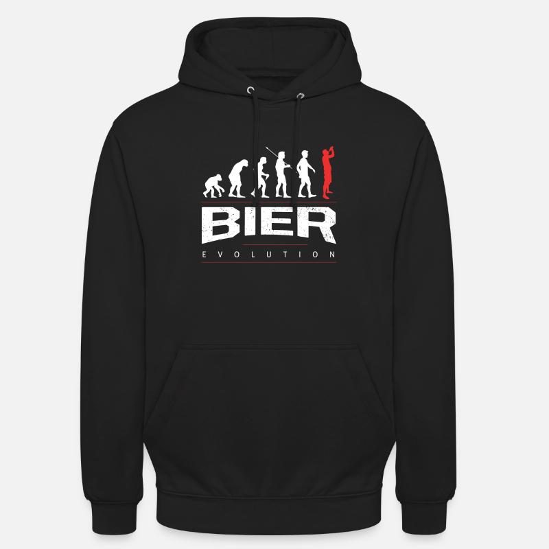 L’évolution de la bière - Sweat-shirt à capuche unisexe - noir