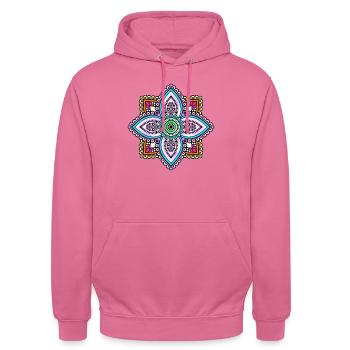 Mandala - Unisex Hoodie - Pink - Vorne - Alina (178cm) & Michal (187cm)