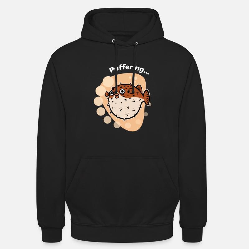 Tampon... Poisson-globe mer - Sweat-shirt à capuche unisexe - noir