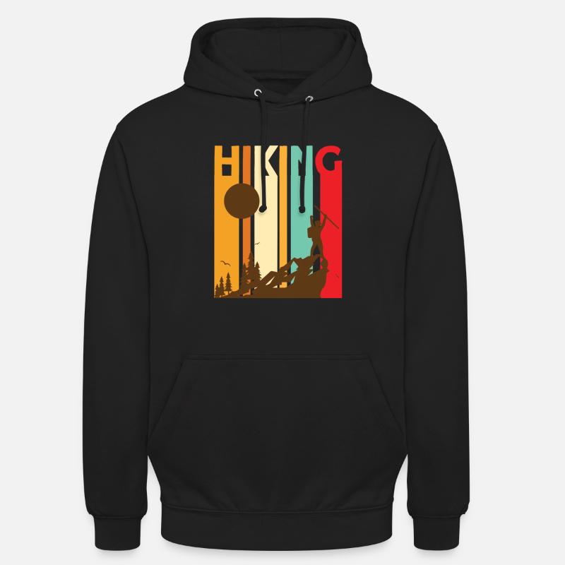Randonnée Rétro Randonnée - Sweat-shirt à capuche unisexe - noir