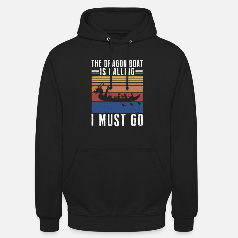 Drachenboot und Drachenboot Crew - Unisex Hoodie - Schwarz