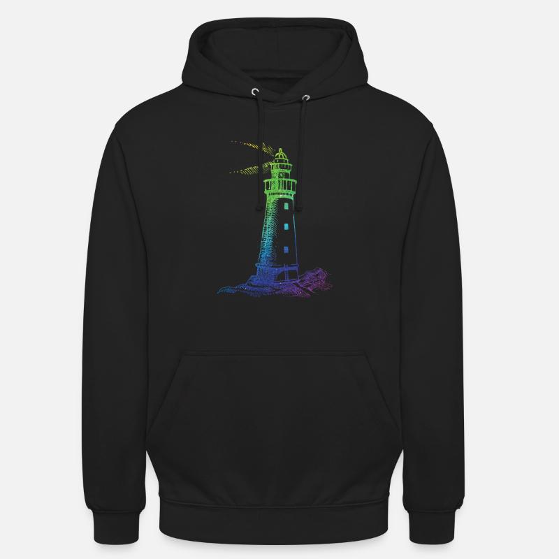 Rainbow Lighthouse - Unisex Hoodie - black