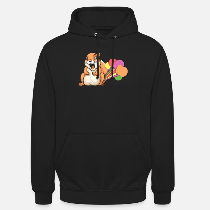 Eichhörnchen Witzig Regenbogenfurz - Unisex Hoodie - Schwarz