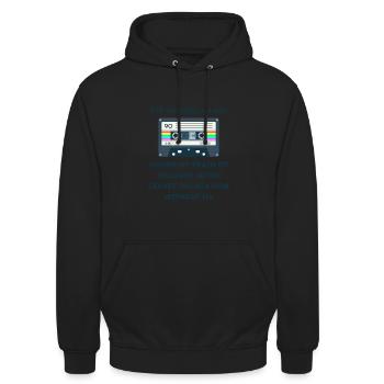 Retro -sarkastisches Alter Spruche - Unisex Hoodie - Schwarz - Vorne - Alina (178cm) & Michal (187cm)
