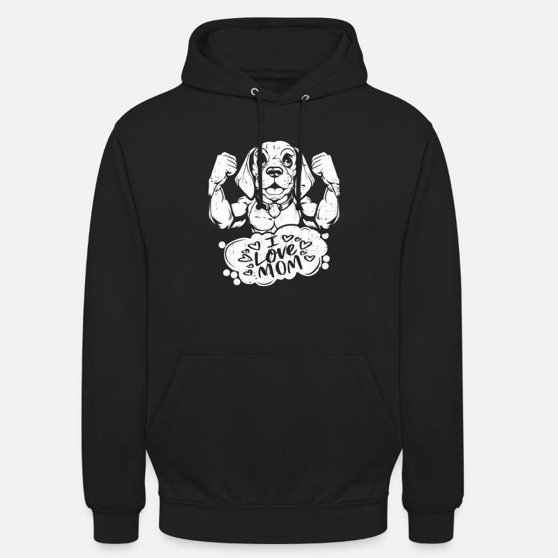 Beagle J’aime papa - Sweat-shirt à capuche unisexe - noir
