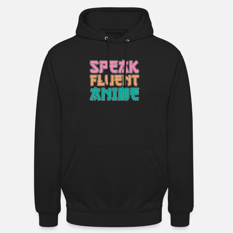 Manga d’anime - Sweat-shirt à capuche unisexe - noir