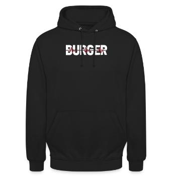 Burger Hamburger Ekg Heartbeat - Unisex Hoodie - Schwarz - Vorne - Alina (178cm) & Michal (187cm)