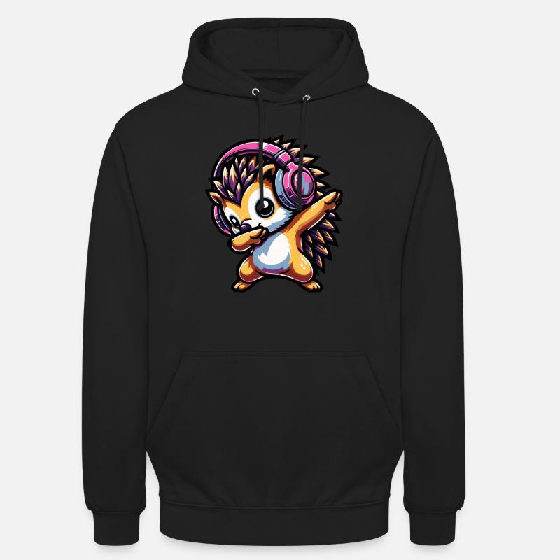 Dabbing Hedgehog - Unisex Hoodie - black