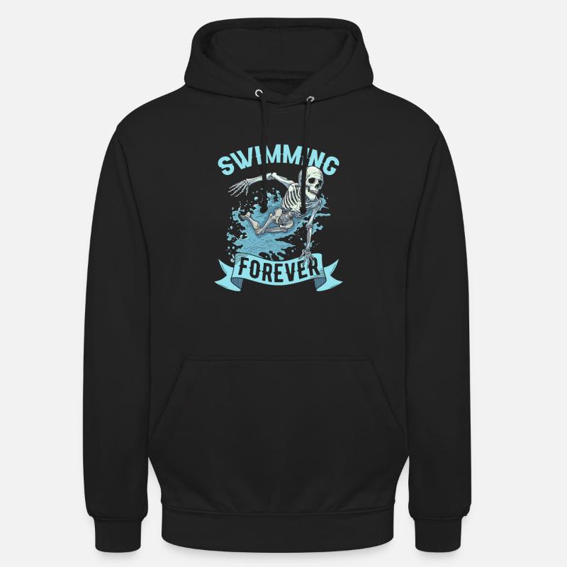 Flotteur de natation Skeleton - Sweat-shirt à capuche unisexe - noir