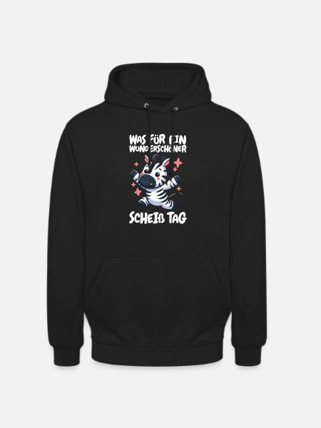 Zebra Funny Please Shut Up - Unisex Hoodie - black