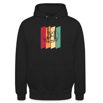 Chihuahua Lune Hurlant - Sweat-shirt à capuche unisexe - noir - Devant - Alina (178cm) & Michal (187cm)