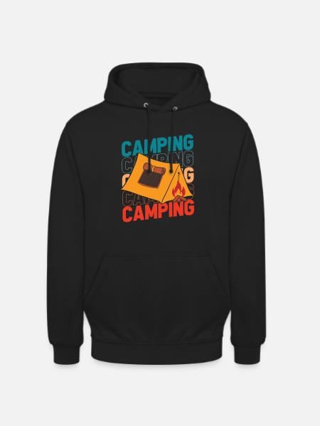 Tent Camping Camping - Unisex Hoodie - black